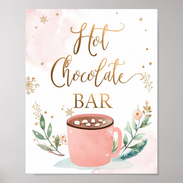 Poster Symbole d'anniversaire Hot Chocolate Bar Cocoa Swe (Devant)