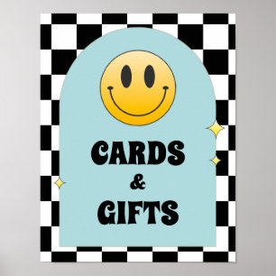 Poster Symbole d'anniversaire Retro One Happy Dude Cartes