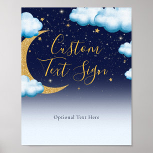 Poster Symbole d'anniversaire Twinkle Little Star Blue Bo