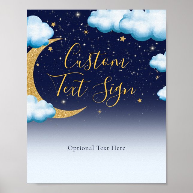 Poster Symbole d'anniversaire Twinkle Little Star Blue Bo (Devant)