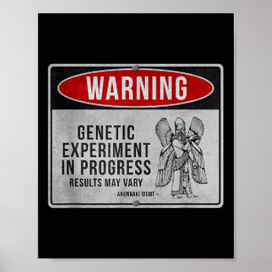 Poster Symbole d'avertissement Anunnaki amusant - Expérie