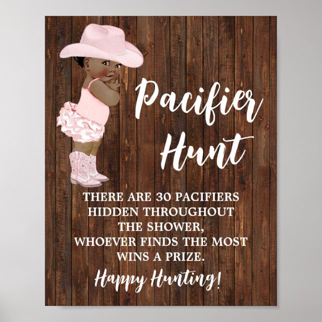 Poster SYMBOLE DE Baby shower DE CHASSE DE Pacifique AA C (Devant)