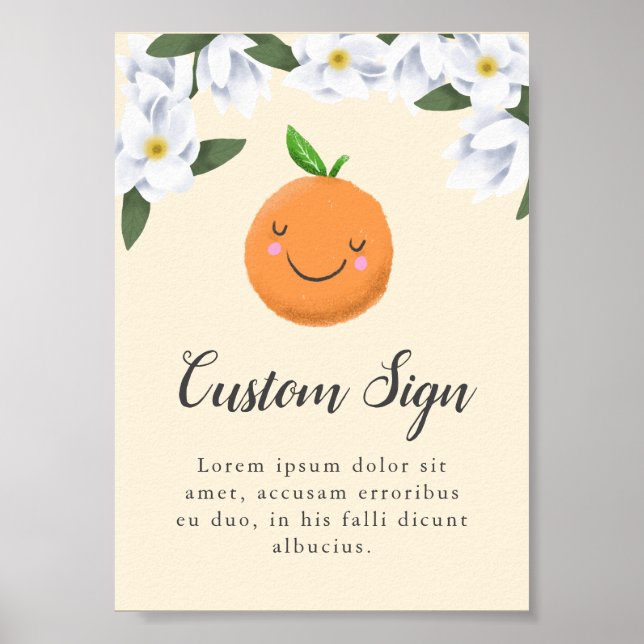 Poster Symbole de Baby shower de clémentine de Little Cut (Devant)