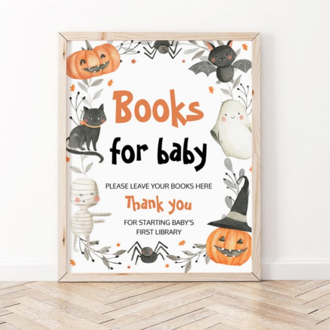 Poster Symbole de Baby shower d'Halloween pour bébé (Créateur téléchargé)