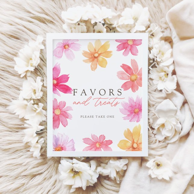 Poster Symbole de Baby shower Vibrant Summer Favours & Tr (Créateur téléchargé)