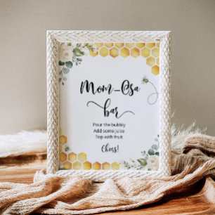Poster Symbole de bar Bee Mom-osa