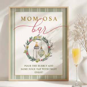 Poster SYMBOLE DE BARRE Maman-Osa Petit Baby shower Joyeu