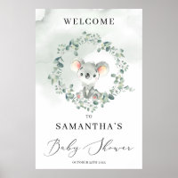 Symbole de bienvenue Cute koala boho vert eucalypt
