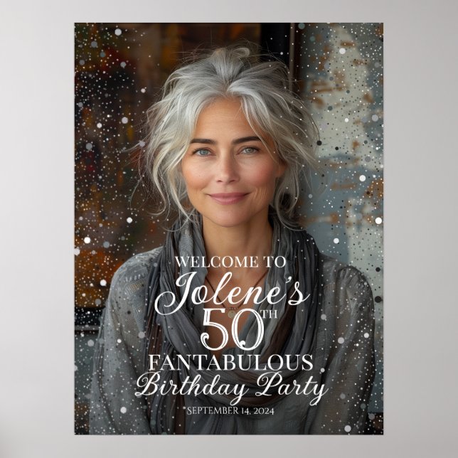 Poster Symbole de bienvenue de fête d'anniversaire avec p (Devant)