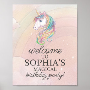 Poster Symbole de bienvenue de la fête d'anniversaire de 