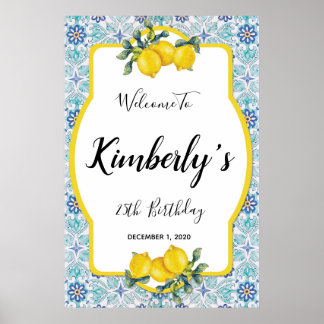 Poster Symbole de bienvenue de la fête de la Côte d'Amalf