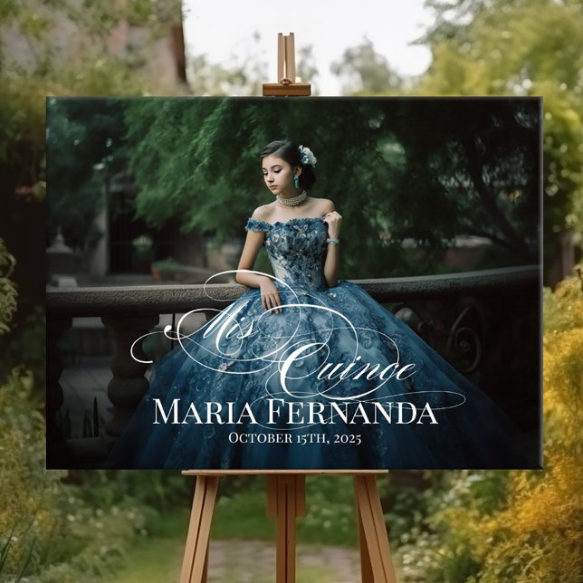 Poster Symbole de bienvenue de Mis Quince Quinceanera ave (Créateur téléchargé)