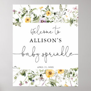 Poster Symbole de bienvenue fleur sauvage romantique