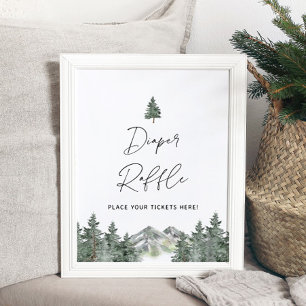 Poster Symbole de billet de la calotte de Baby shower de 