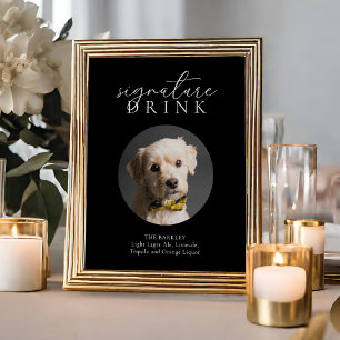 Poster Symbole de boisson Simple Black Modern Animal Sign