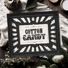 Poster Symbole de bonbon en coton du cirque du Carnaval f