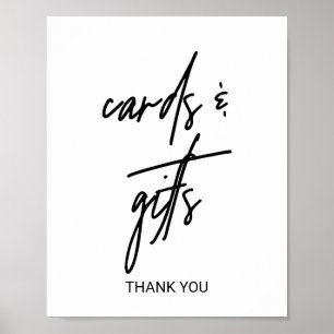 Poster Symbole de cartes et cadeaux de Calligraphie