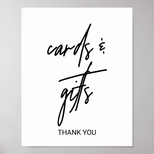 Poster Symbole de cartes et cadeaux de Calligraphie (Devant)