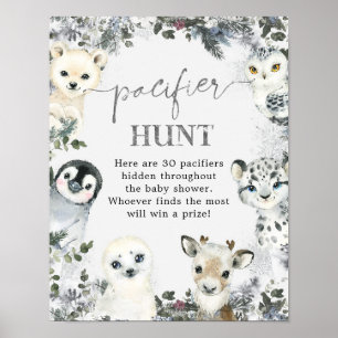 Poster Symbole de chasse à la Pacifier de l'arrière-pays 