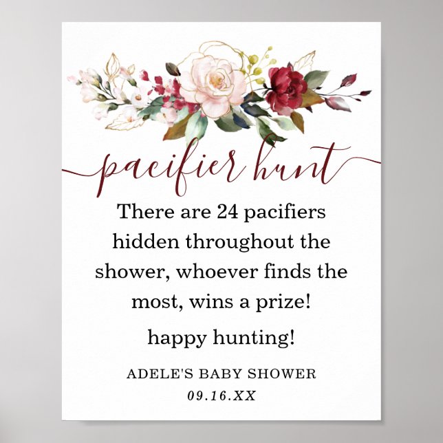 Poster SYMBOLE DE CHASSE Florale D'OR BURMANDE (Devant)