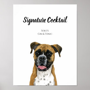 Poster Symbole de chien pour les réceptions de mariage