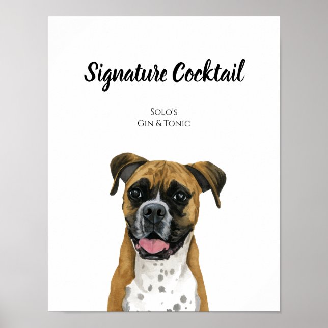 Poster Symbole de chien pour les réceptions de mariage (Devant)