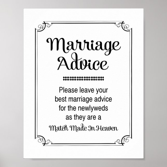 Poster Symbole de conseil mariage fait dans le ciel (Devant)
