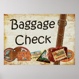 Poster Symbole de consignation des bagages
