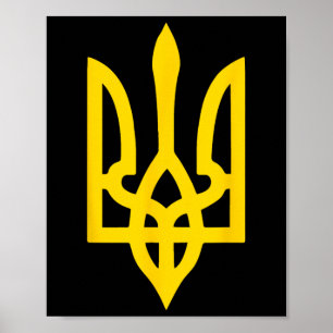 Poster Symbole de crête de drapeau ukrainien Logo Ukraine