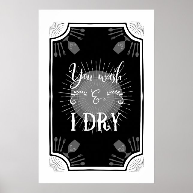 Poster SYMBOLE DE CUISINE D'Antiquité Drôle (Devant)