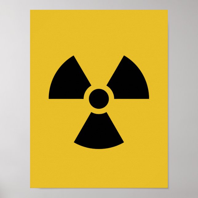 Poster Symbole de danger de radiation (Devant)