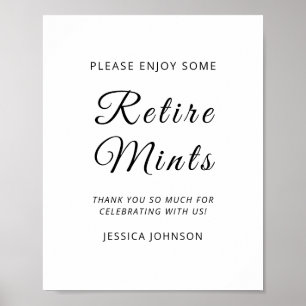 Poster Symbole de faveur de la partie de retraite minimal