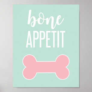 Poster Symbole de fête d'anniversaire de l'appétit d'os