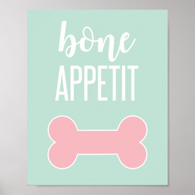 Poster Symbole de fête d'anniversaire de l'appétit d'os (Devant)