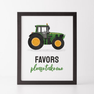 Poster Symbole de fête d'anniversaire du tracteur