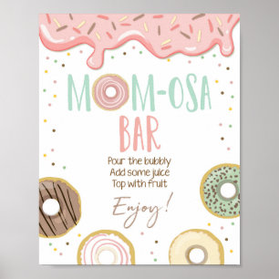 Poster Symbole de fête d'anniversaire Momosa Bar Mom-Osa