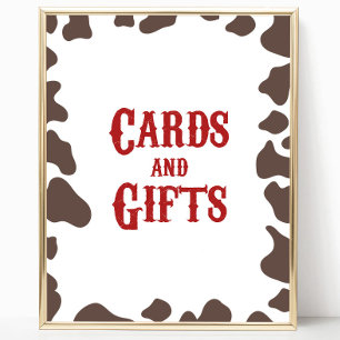 Poster Symbole de fête des cartes et cadeaux de l'Ouest d