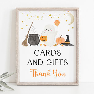 Poster Symbole de fête des cartes et cadeaux Halloween