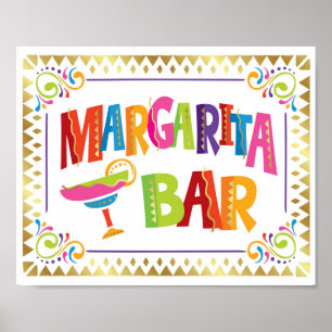 POSTER SYMBOLE DE FÊTE MARGARITA BAR
