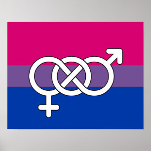 Poster Symbole de fierté bisexuel