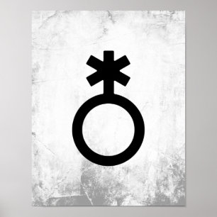 Poster Symbole de genre non binaire