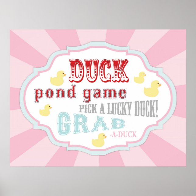 Poster Symbole de jeu Carnaval ou Circus Duck Pond (Devant)
