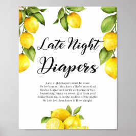 Poster Symbole de jeu Citrus Lemons Late Night Diapés