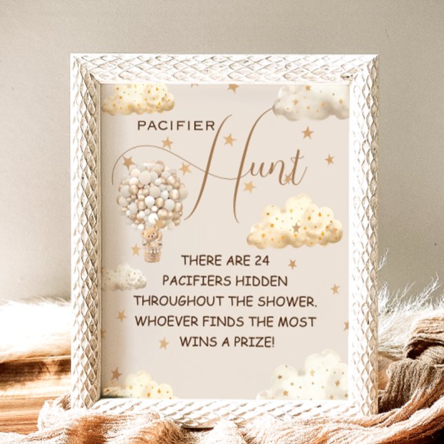 Poster Symbole de jeu de chasse de l'ours en peluche (Créateur téléchargé)