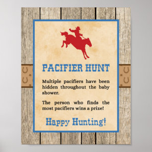 Poster SYMBOLE DE JEU DE CHASSE Pacifique Cowboy Western 