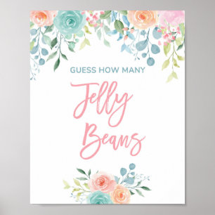 Poster SYMBOLE DE JEUX DE GUÉRISON Pastel Floral Jelly Be
