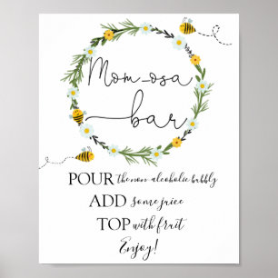 Poster Symbole de la barre Bee Mom-osa