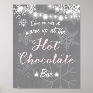 Poster Symbole de la barre de chocolat chaud Flammes de n