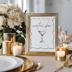 Poster Symbole de la barre Martini de l'illustration manu