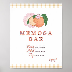 Poster Symbole de la barre Memosa Little Peach Sweet